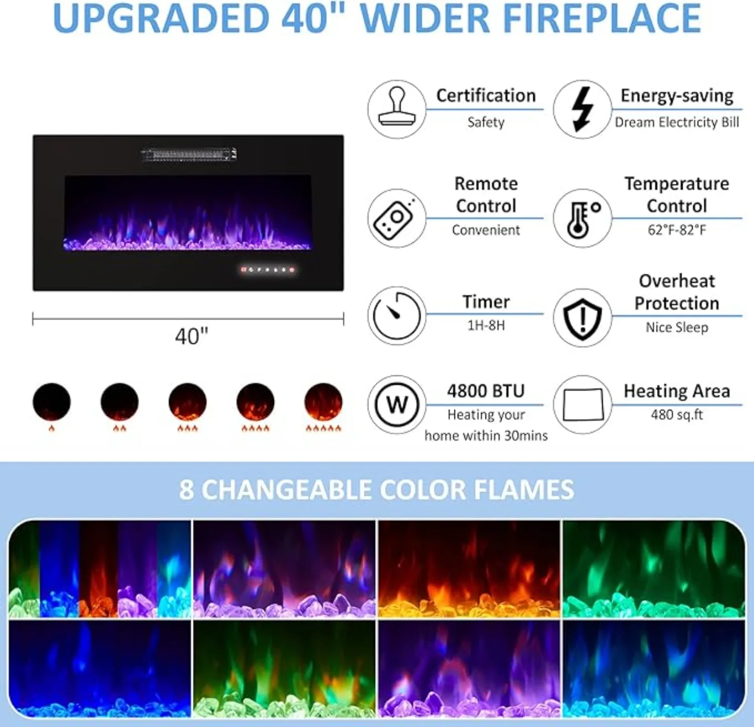 Современная подставка для телевизоров с камином до 75 дюймов 40 4 полки и шкафы