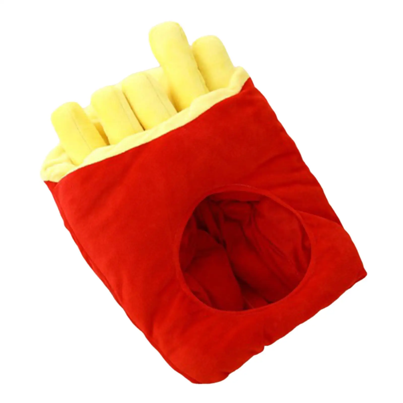 

Cute Short Plush Hat French Fries Winter Warm Cosplay Costume Accessories Cap Party for Festivals Masquerade Birthday