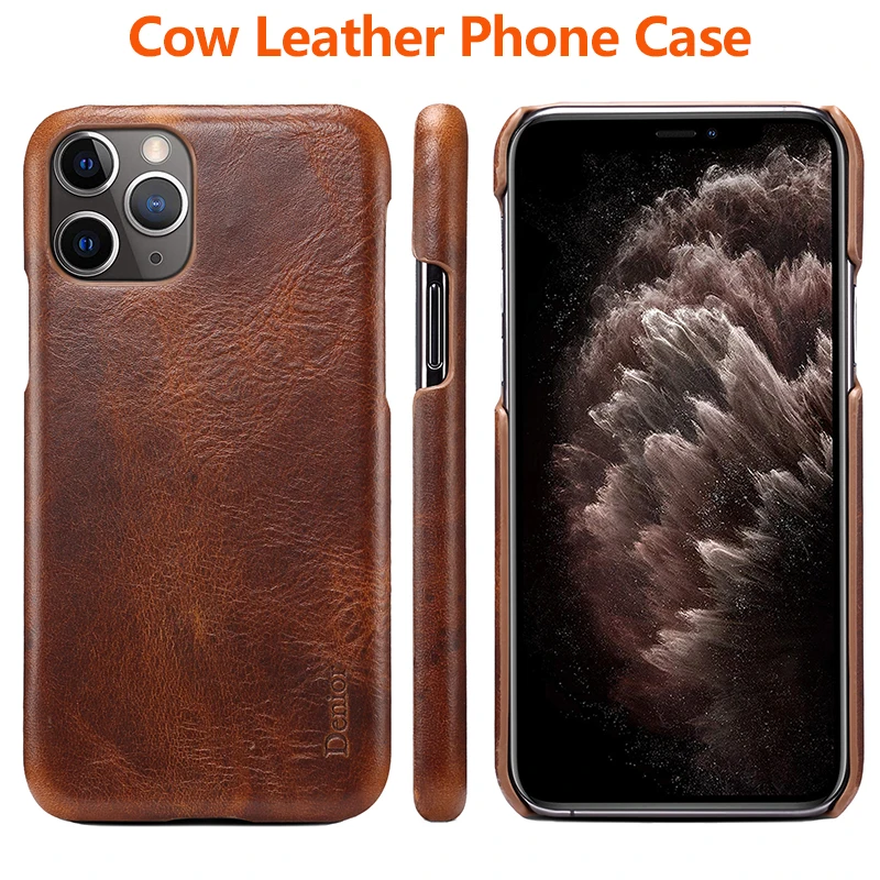

Genuine Leather Case for iPhone 13 Pro Max Luxury Business Real Skin Case for iPhone 12 Mini 11 Protective Phone Back Cover
