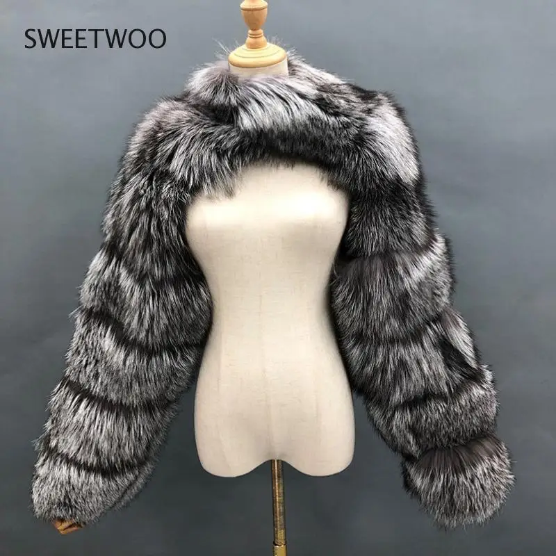 Fashion Winter High Quality Faux Fox Fur Coat Women 2022 Patchwork Long Sleeve Warm Mink Short Jackets Furry Coat Top Tide Slim