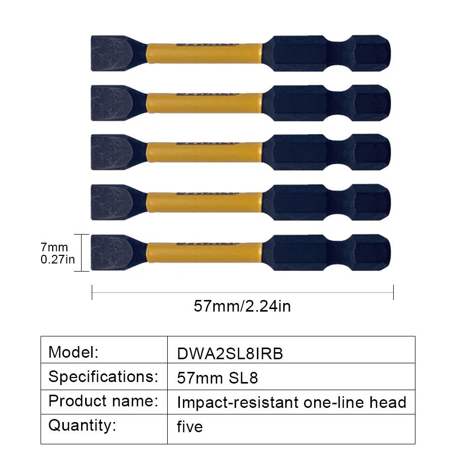 

DEWALT DWA2SL8IRB ударный бит 1/4 S2