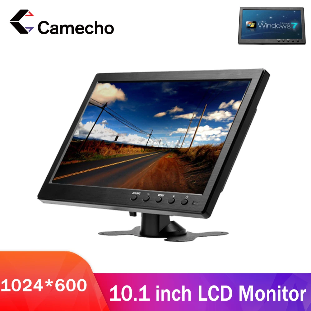 Автомобильный монитор Camecho 10 1 дюйма с VGA/видео/аудио для телевизора компьютера