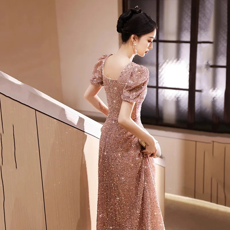 Вечернее платье во французском стиле женское банкетное темперамент достойный