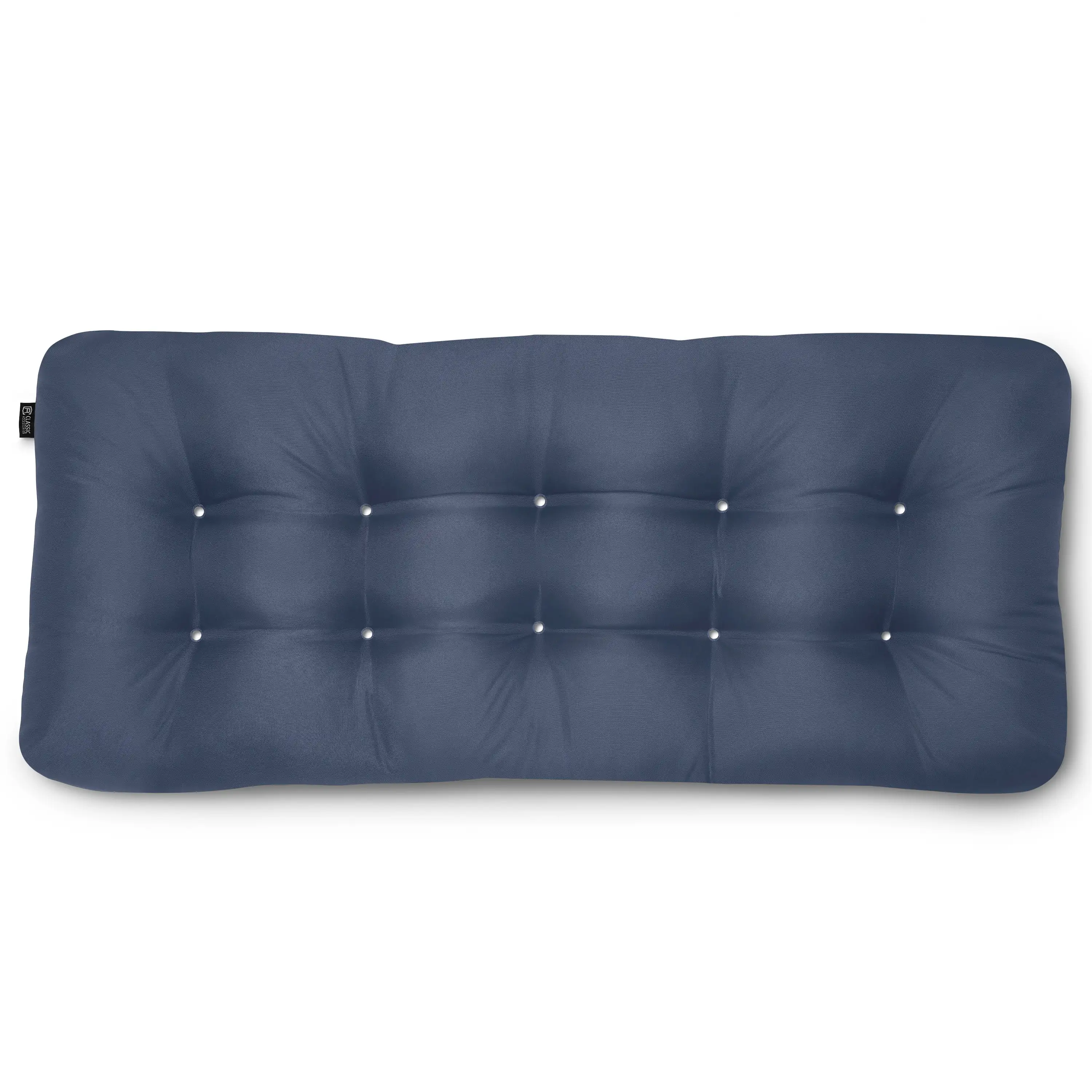 

Classic Accessories 18" x 42" Navy Rectangle Bench Outdoor Seating Cushion with Water Resistant Fabric