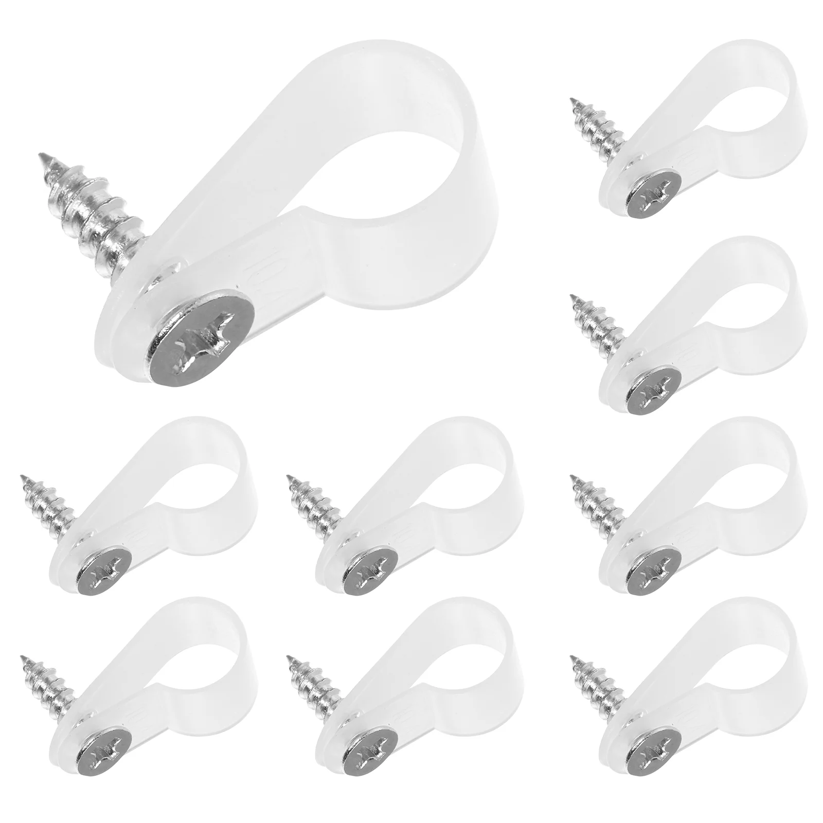 

200 Pcs Cord Clips Management Wire Electric Screws Plastic Cable Wall Electrical