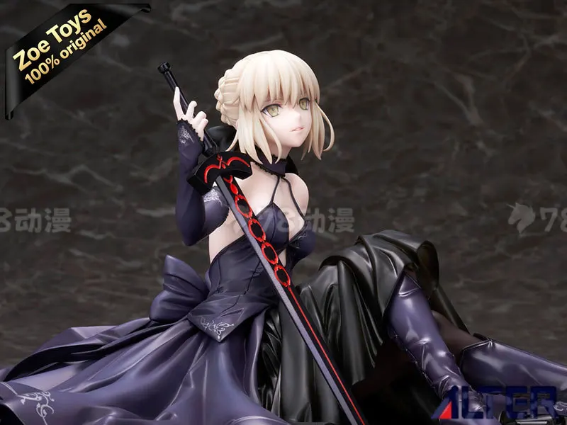 Фото В наличии 100% оригинальная фигурка ALTER FGO Black Saber Alter в вечернем платье, 1/7, из ПВХ, официальная лицензионная коллекционная фигурка, подарок. №4