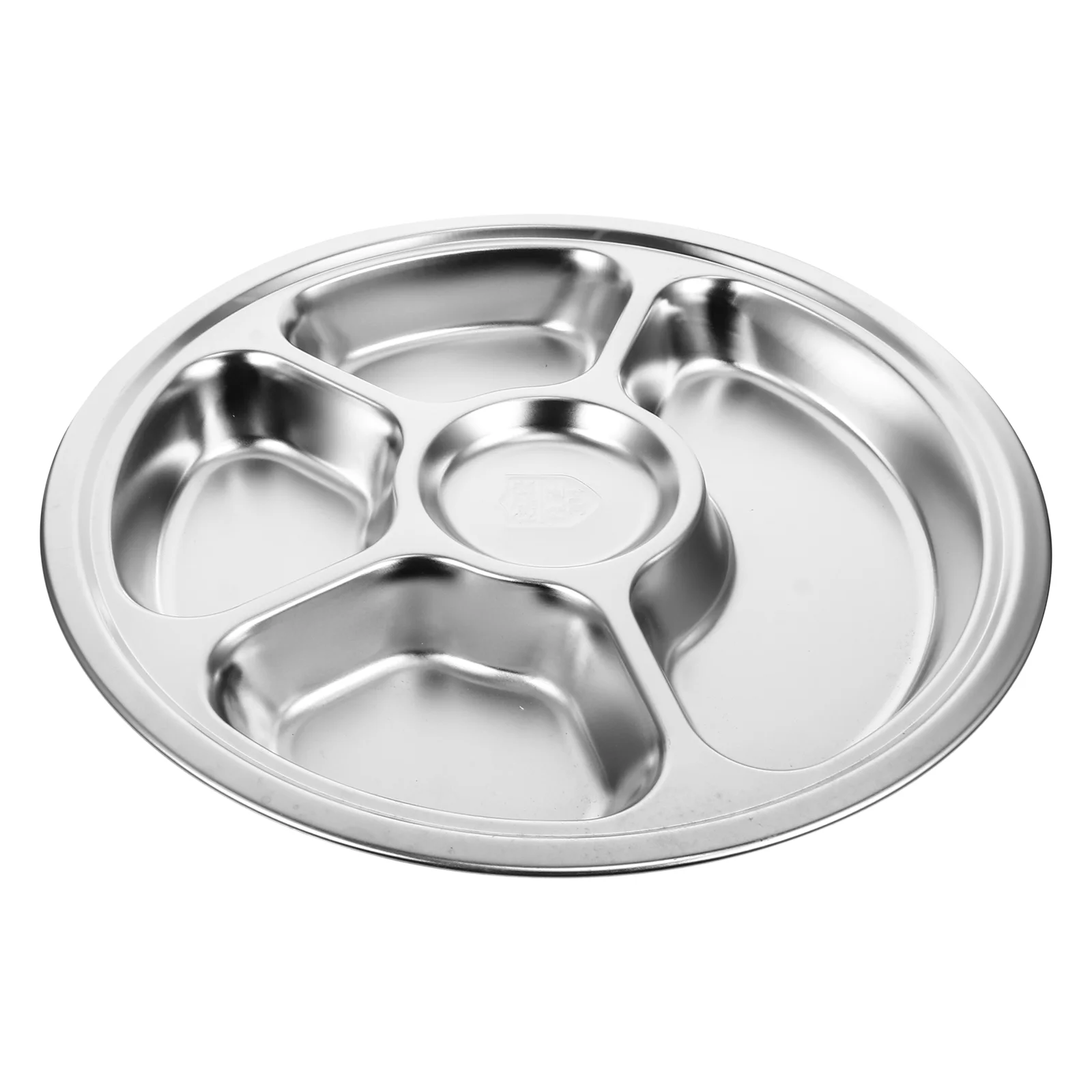 

Stainless Steel Kids Plates Mini Trays Divided Dinner Metal Bento Box Lunch Rice Bowl Cake Lid Diet Serving Platter Snack