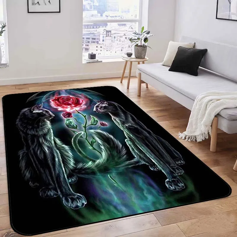 Ковер для гостиной с 3D рисунком волка льва Нескользящие коврики Придверный