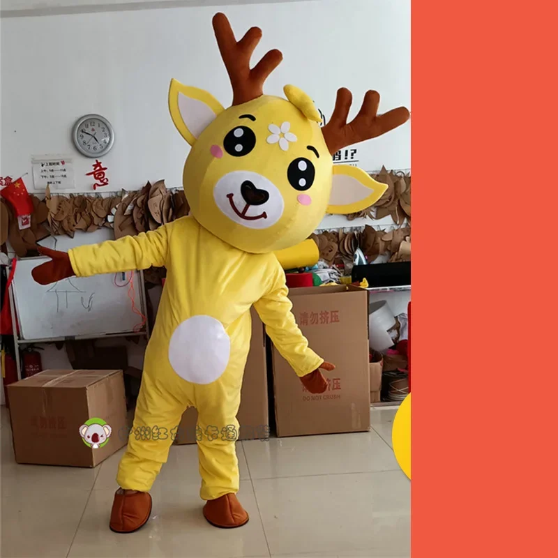 Костюм-талисман лося Deerlet для взрослых карнавал Рождественская вечеринка кукла