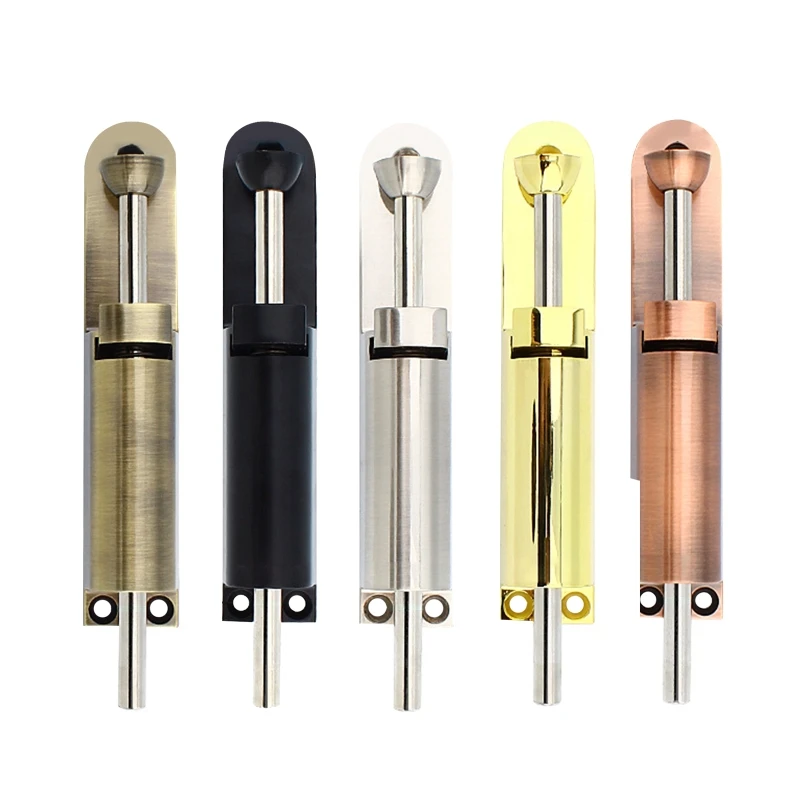 

Push Button Spring Loaded Automatic Door Latch Lock Zinc Alloy Automatic Spring Bounce Lock Floor Bolt Latch with Screws