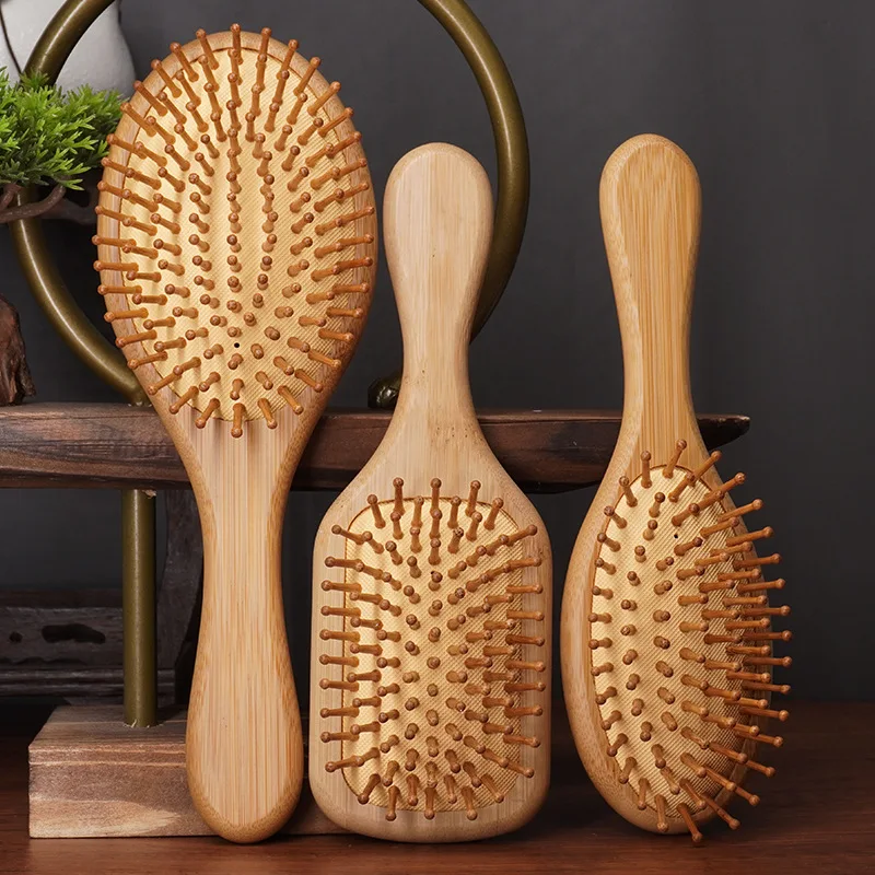 

Bamboo Air Cushion Comb Straighten Hair Curly Hair Not Fuzzy Anti-Static Scalp Health Massage Airbag Comb Massage Comb