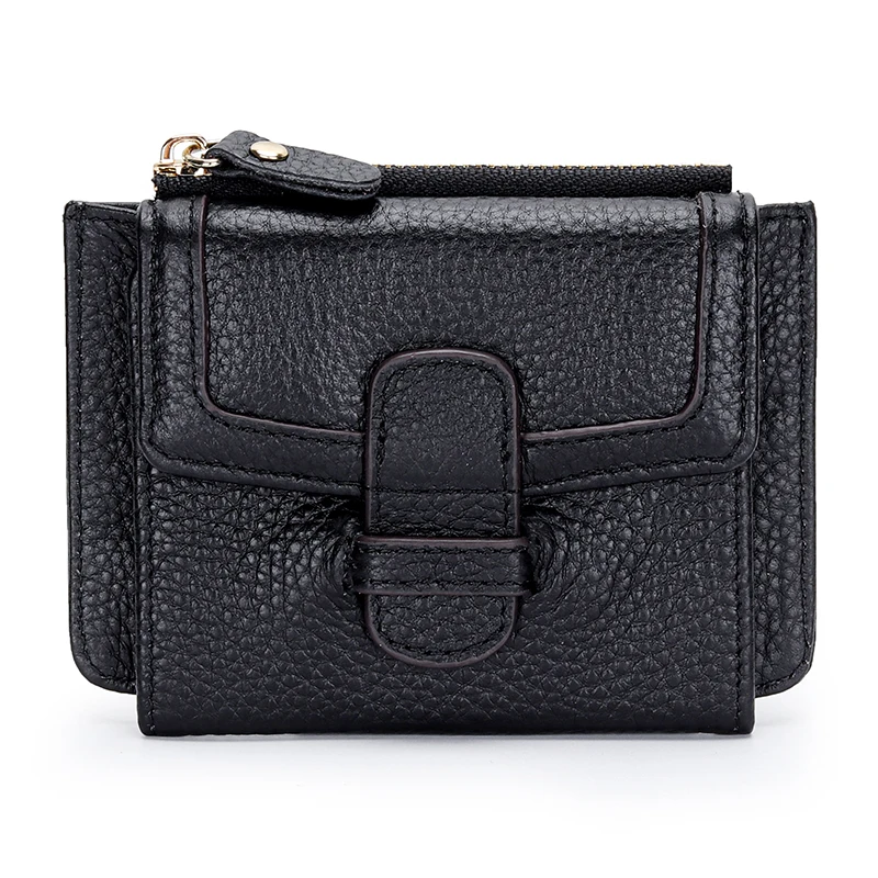 

Держатель для карт COMFORSKIN из воловьей кожи, кошелек для мелочи, многофункциональный портативный компактный держатель для карт большой вместимости в Корейском стиле