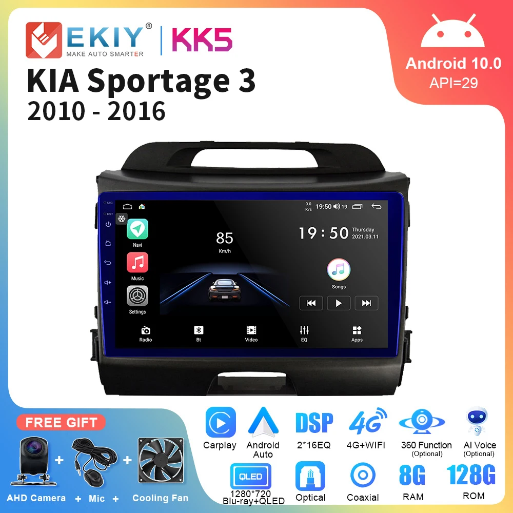 

EKIY KK5 For KIA Sportage 2010 2011 2012 2013 2014 2015 2016 2Din Car Android Radio Multimedia Player 2Din Autoradio Carplay GPS