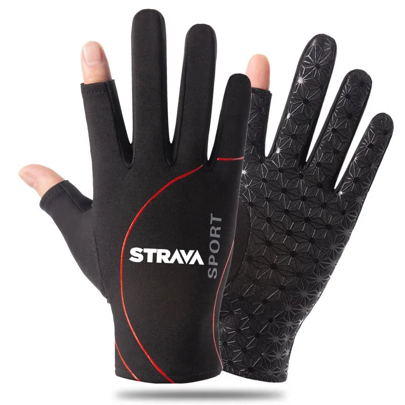 

Зимние спортивные Нескользящие мужские рыболовные перчатки с двумя пальцами для сенсорного экрана теплые водонепроницаемые высокоэласти...