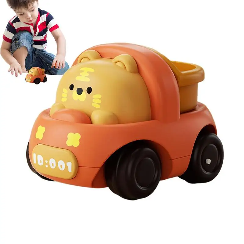 

Animal Push Car Toy Construction Cars Pull Back Toys Friction Powered Inertia Stir Car Mini Excavator Dump Truck Toy For Party