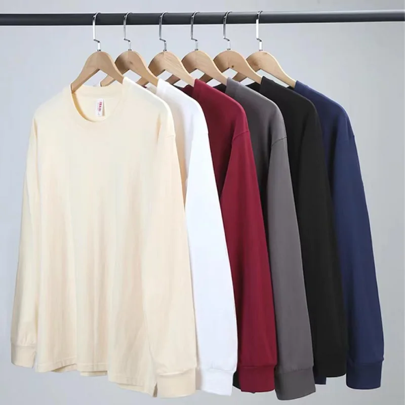 

Basic Round Neck Casual Sweatshirts Autumn Winter Men's And Women's Solid Color Pullover Simple Style Streetwear Versatile Tops