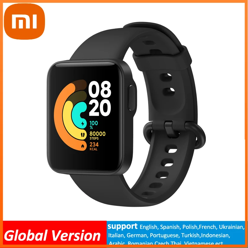 

Xiaomi Mi Watch Lite Bluetooth Smart Watch GPS 5ATM Waterproof SmartWatch Fitness Heart Rate Monitor mi band Global Version