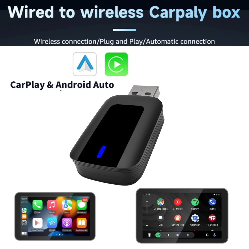 Bl aandoth 5.0 Wireless Carplay Android Auto Беспроводной адаптер Smart Mini Box Plug and Play Wi-Fi Fast Connect