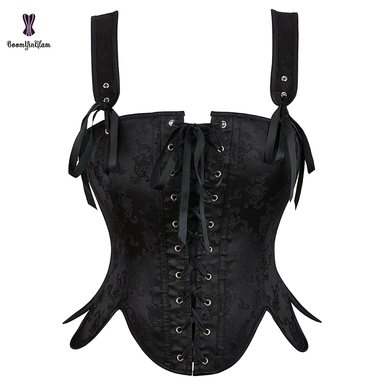 Plus Size XS To XXXXXXL Slimming Body Shaper Women Flower Shape Lace Up Boned Corset Style Punk Waist Trainer Vest With Strap