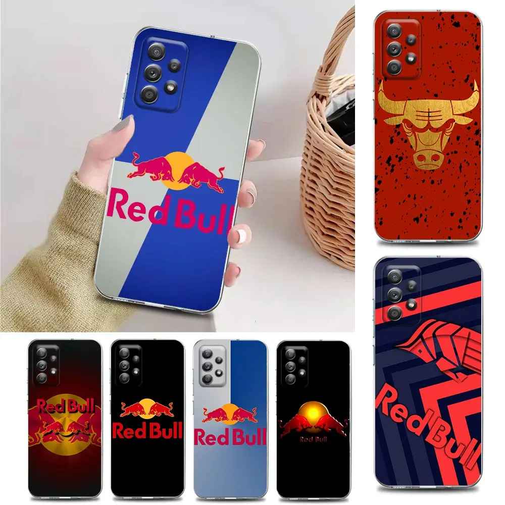 

Red Energy Bull Hot Drink Clear Phone Case for Samsung A71 A72 A73 A01 A11 A12 A13 A22 A23 A31 A32 A41 A51 A52 A53 4G 5G Case
