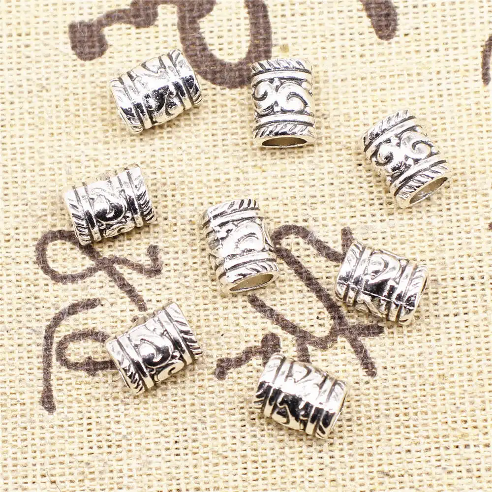 

Symbols Big Hole Beads Diy Jewelri Metal Craft 7X9mm Antique Silver Color 20 Pieces