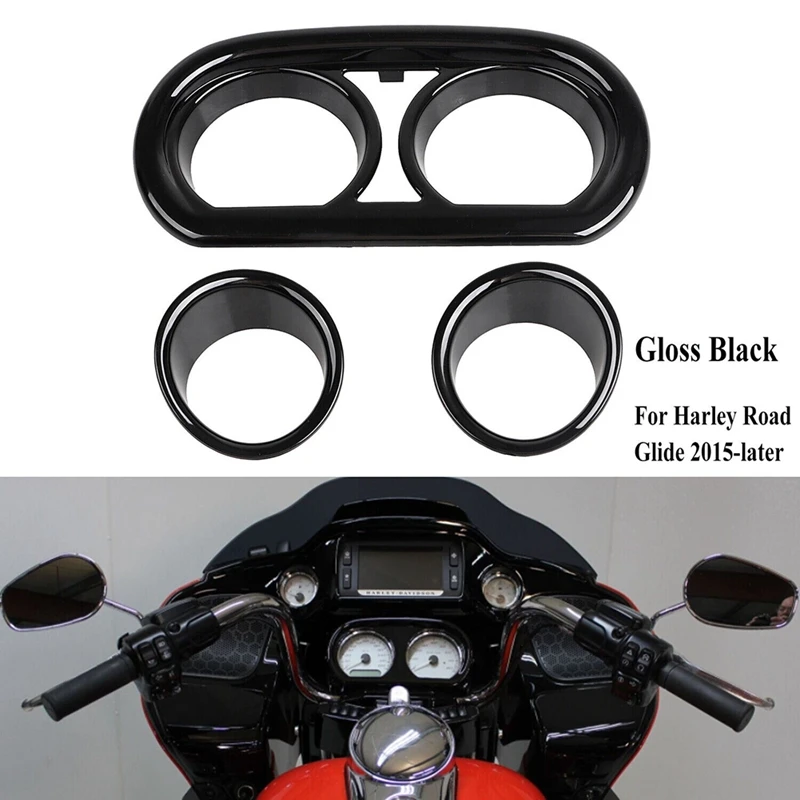 Глянцевый черный манометр облицовка комплект для Road Glide FLTRX Ultra flпредусмотрена