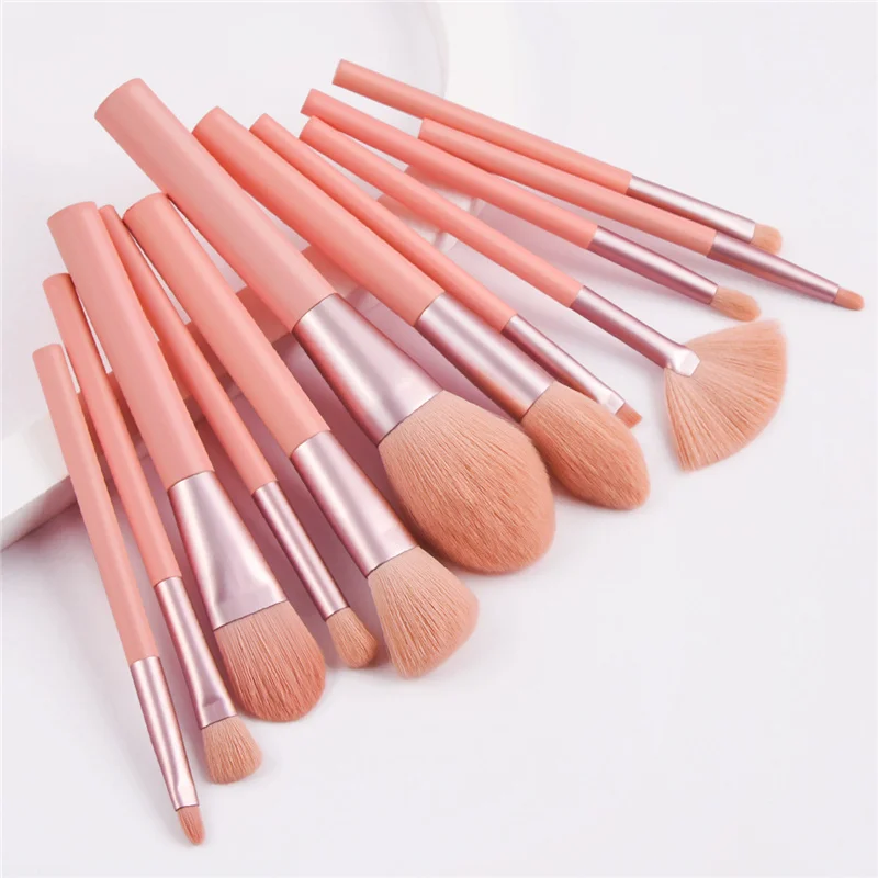 

12Pcs Makeup Brushes Matte Handle Foundation Powder Contour Blush Concealer Eyeshadow Blending Highlight Eyeliner Eyebrow Brush