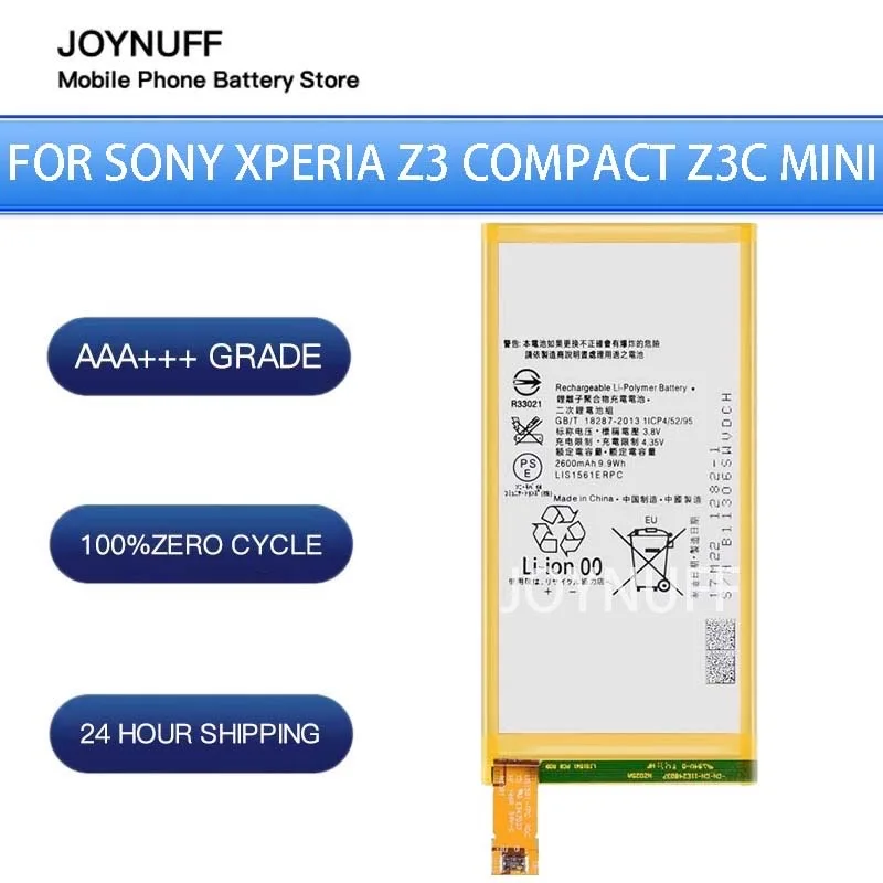 

New Battery High Quality 0 Cycles Compatible LIS1561ERPC For Sony Xperia Z3 Compact Z3c mini D5803 D5833 For C4 E5303 E5333 E536