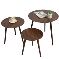 sofa side table solid wood nordic conner table living room round simple teatable wooden balcony small coffee table