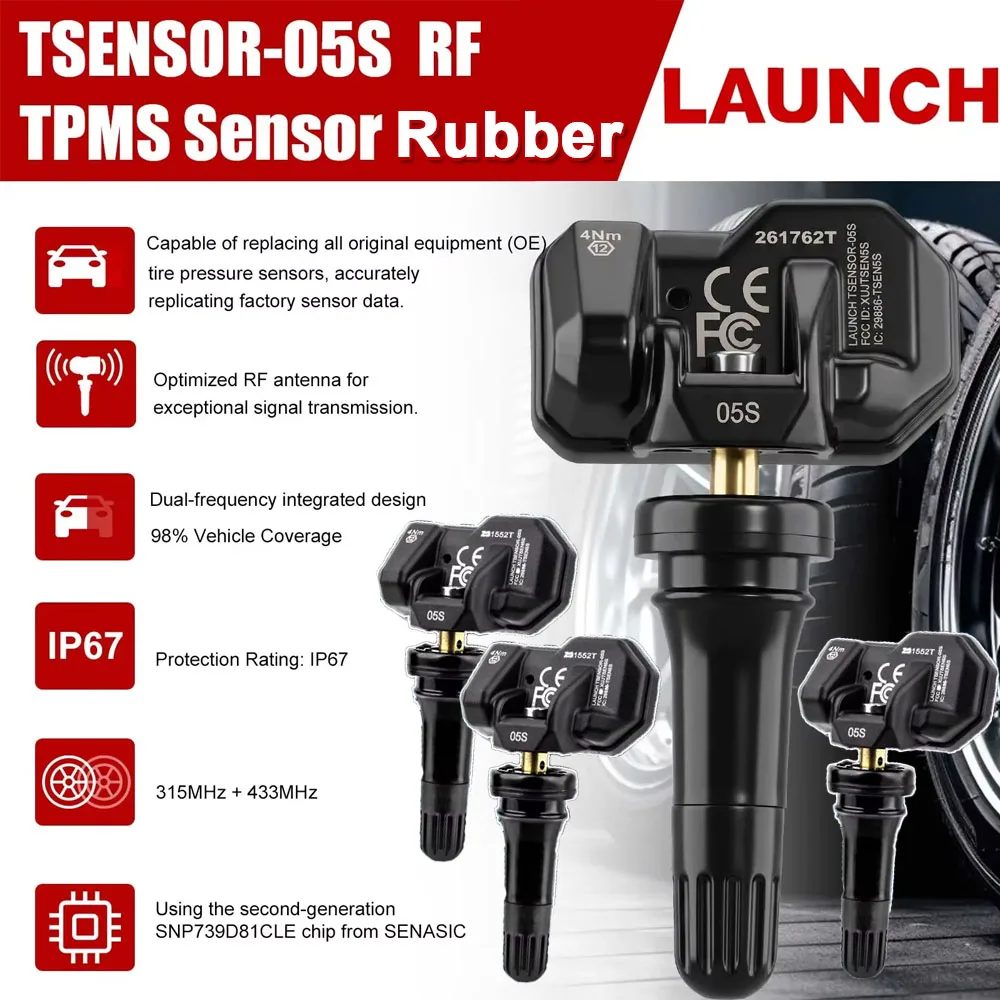 Фото Датчик давления в шинах LAUNCH X431 NEW 2 в 1 TSENSOR-05S TPMS с функцией регулировки угла наклона №3