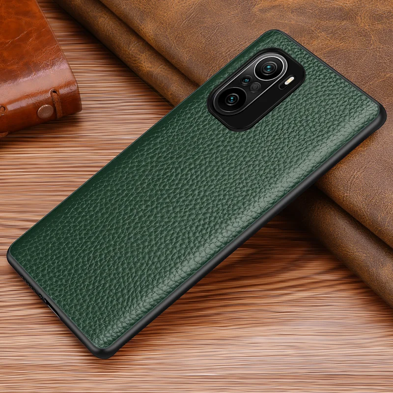 Genuine Leather Case For Xiaomi Redmi K40 Pro Luxury Vintage Back Case For Redmi K40 Phone Cover Capa Coque