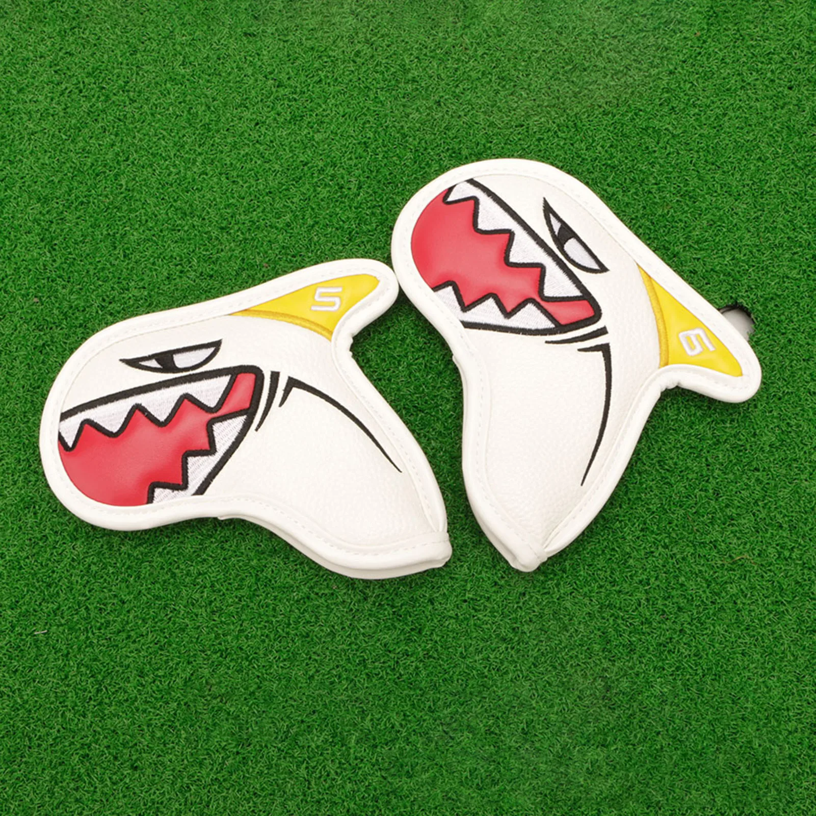 

Golf Club Head Cover Set 9Pcs Universal Golf Iron Headcover Cute Sharks Design With Number Protective Golf Accessories For Iron