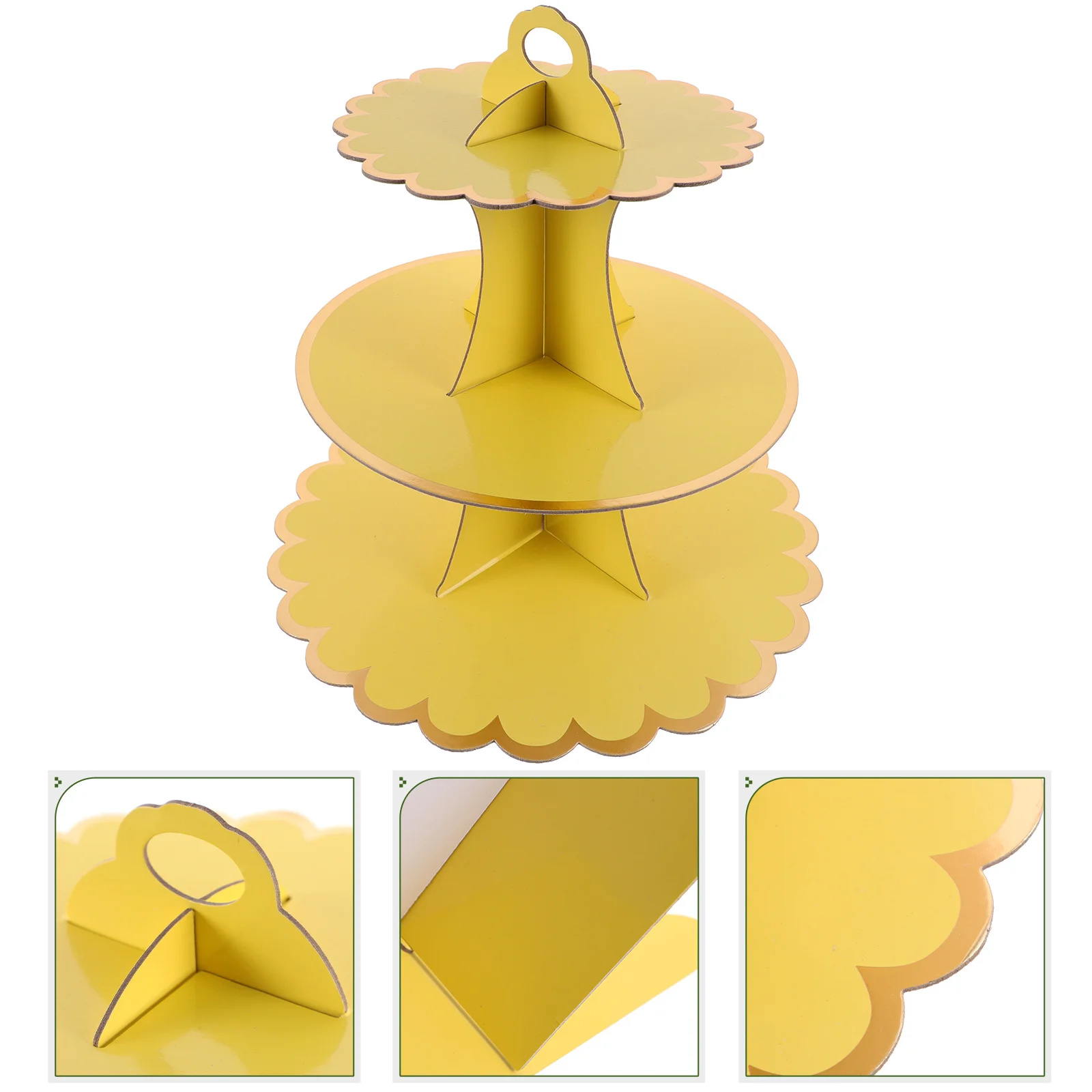 Трехъярусная подставка для торта декор полки дисплея трехуровневый