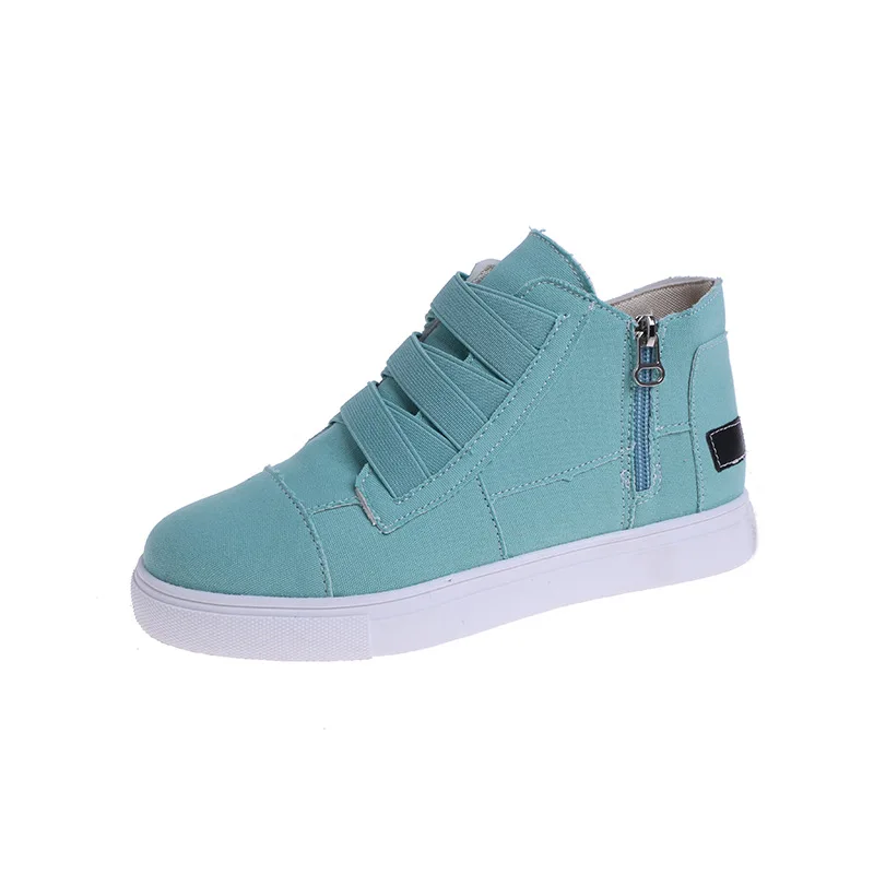 

Vulcanize Shoes White Canvas Sneakers Basket Femme Casual Shoes Tenis Feminino High Top Flat Shoes Trainers Women Zapatos Mujer