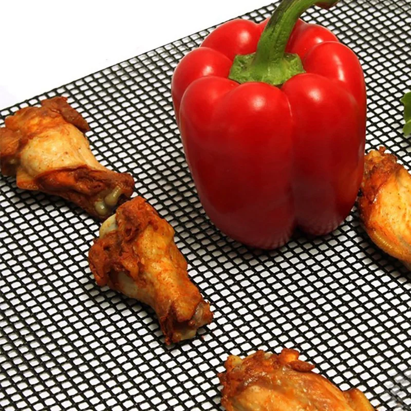 Антипригарный коврик для гриля и барбекю из стекловолокна сетчатая сетка