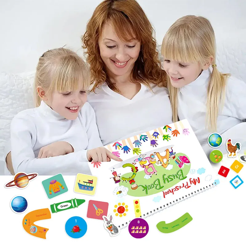 

Baby Busy Book Paste Preschool Sensory Book Montessori Toys Busy Board For Toddlers Kid Autism Early Learning Toys 11 Themes
