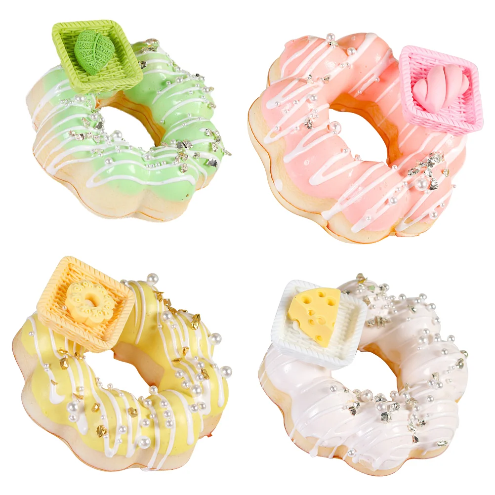 

Fake Cake Donuts Artificial Donut Faux Model Props Simulation Toy Desserts Decor Decoration Dessert Home Cute Play Bread Display