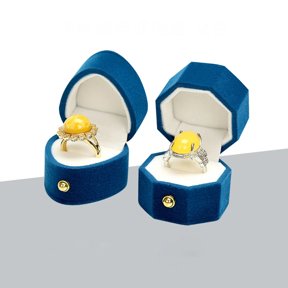 Мини-бархатная шкатулка для драгоценностей модная коробка колец в форме сердца