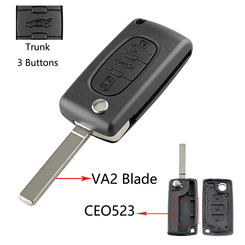 

YIQIXIN для Peugeot 107 207 307 308 407 607 807 для Citroen C2 C3 C4 C5 C6 C8 удаленный Автомобильный ключ корпус HU83/VA2 лезвие CE0523 CE0536