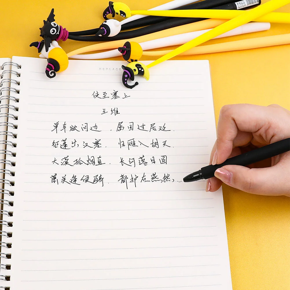 

10 Pcs Halloween Pumpkin Pen Multipurpose Lovely Gel Ink Penss Lovely Writing Cute Accessories Sign Neutral Plastic Office