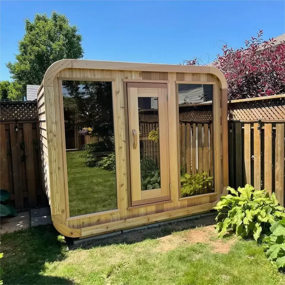 Фото 【Хит продаж】Уличная сауна Smartmak Red Cedar Cube с печью Harvia №3
