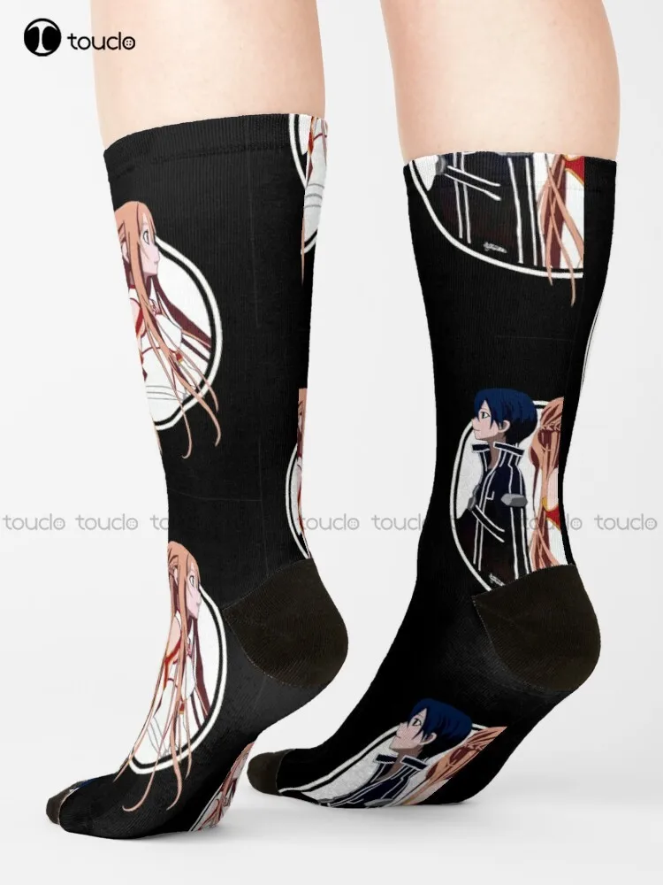 

Kirito And Asuna Socks Boy Socks High Quality Cute Elegant Lovely Kawaii Cartoon Sweet Harajuku Cotton Christmas Gift Girls Art
