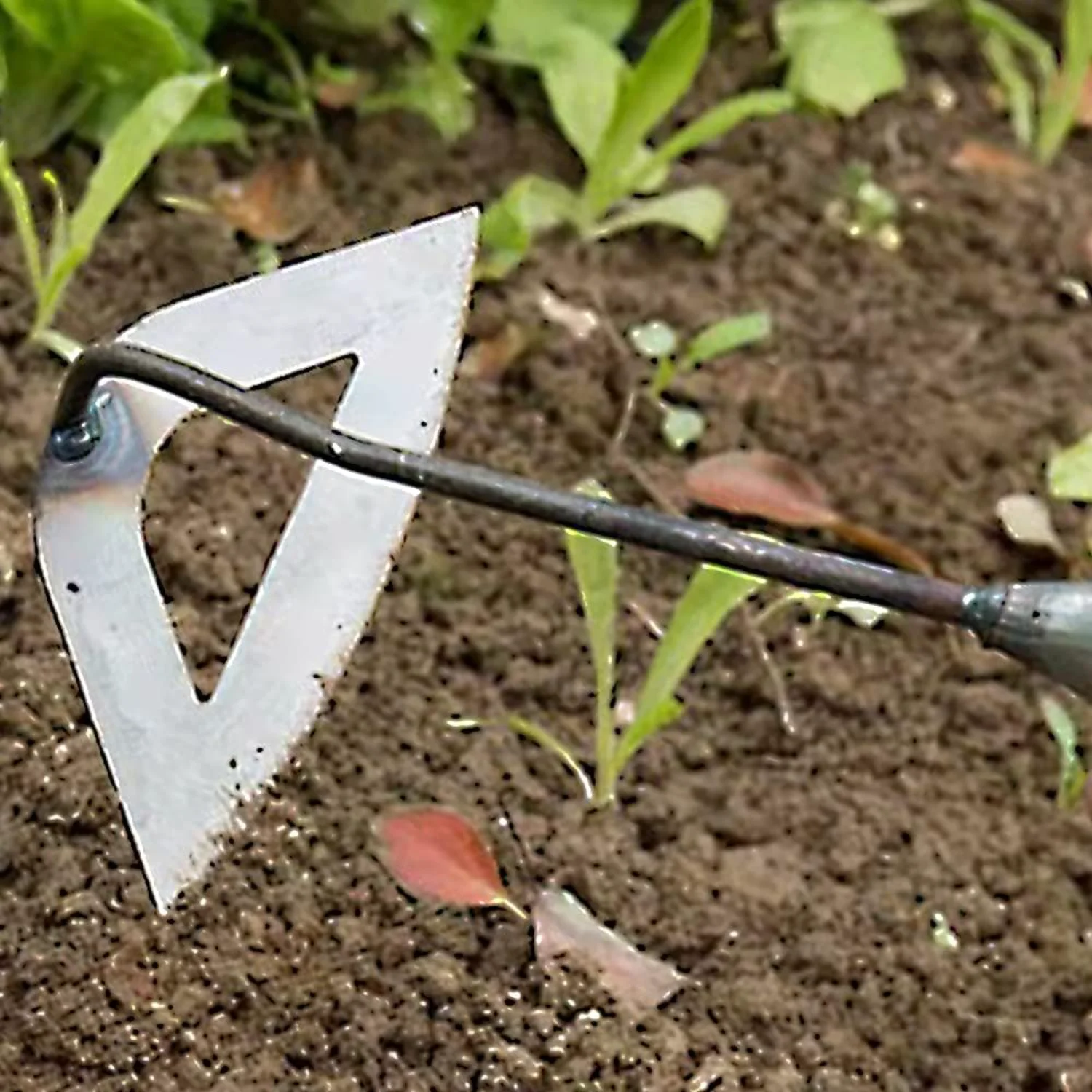 Садовая мотыга новая садовая для прополки цельностальная закаленная полая