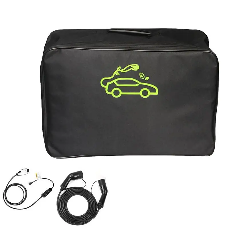 

Jumper Cable Bag Cable Bag Tools Storage Bag EV Charging Cable Storage Bag Organize Bag For Electric Vehicles Cables Cords Hoses