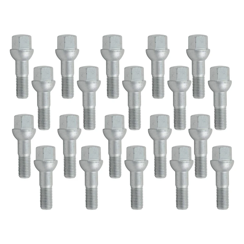 

20 Alloy Wheel Lug Bolts 0009904807 Screws Stud Nuts Kit for Mercedes Benz ML550 S500 GLK350 S550 CL500 Car Accessories