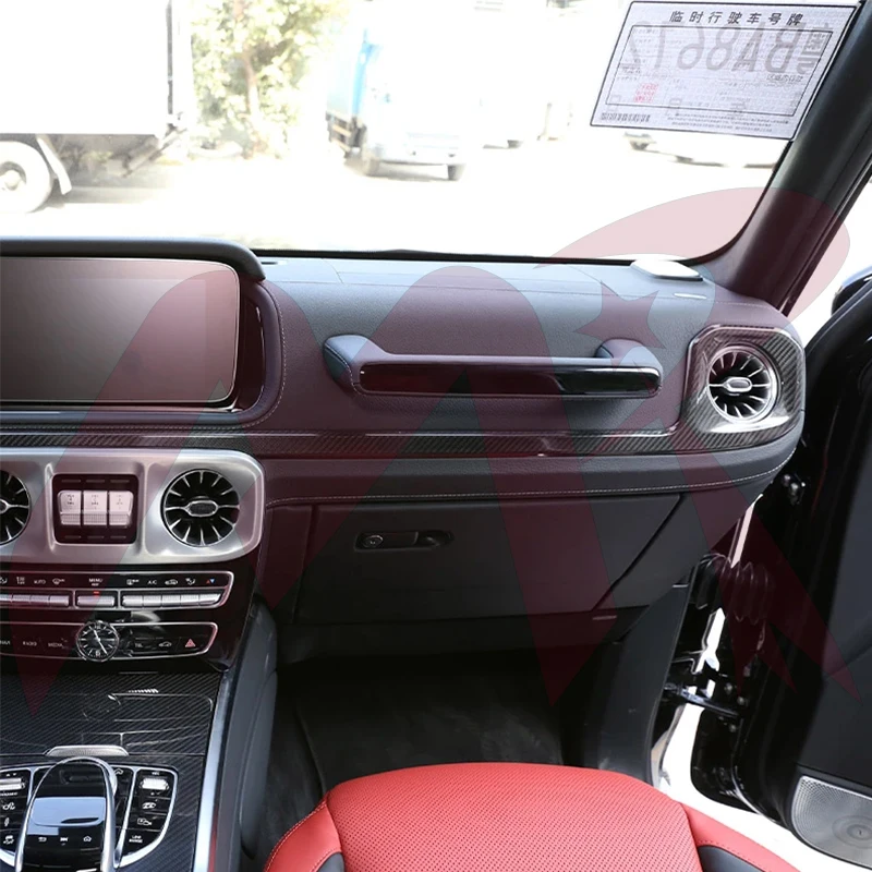 Фото Для Benz G Class W464 W463A салон автомобиля из углеродного волокна, центральное управление, боковая отделка воздуховыпускного отверстия, автомобильные аксессуары №3