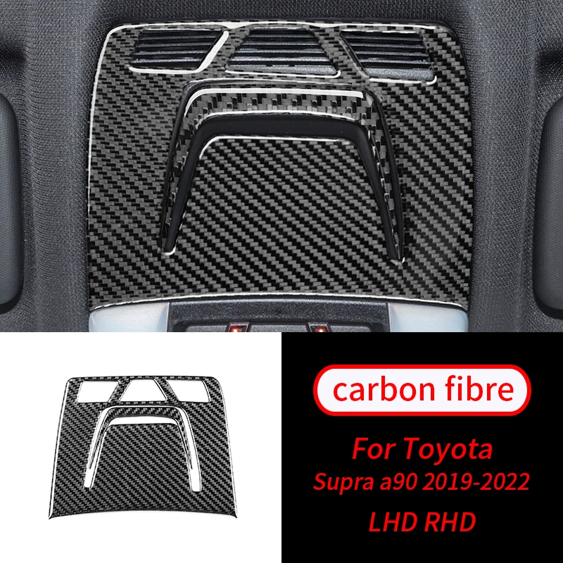 

For Toyota Supra A90 2019-2022 Real Carbon Fiber Roof Reading Light Front Car Styling Trim Cover Car Interior Accessories