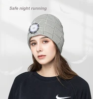 led beanie torch hat with light menwomen hat winter warm headlamp cap with 3brightness levels 5 led built in chargeable battery