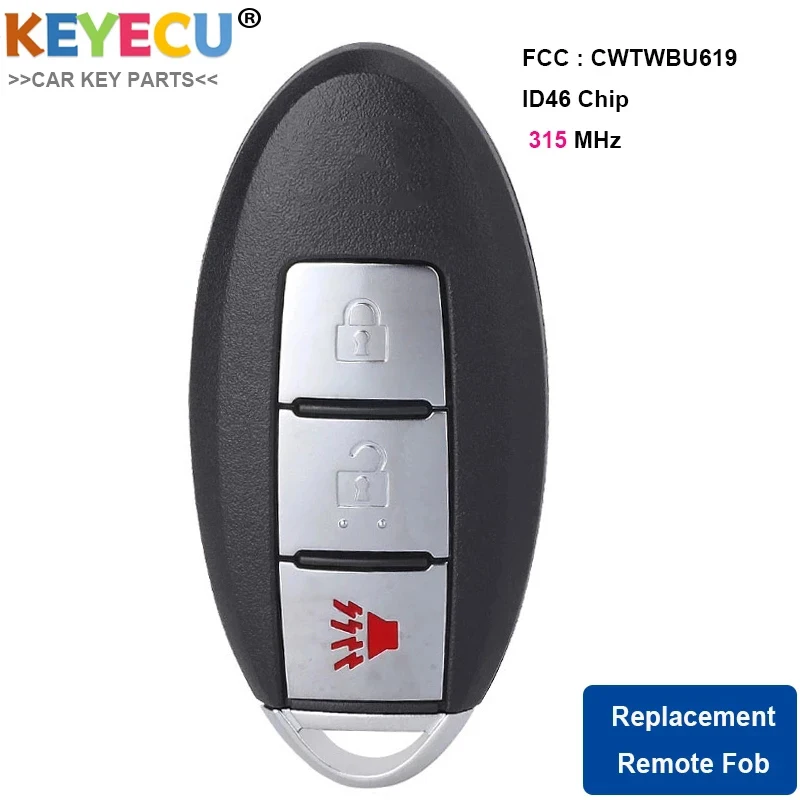 KEYECU дистанционный смарт ключ-брелок FCC ID: CWTWBU619 315 МГц ID46 чип для Infiniti FX35 FX45 2005 2006 2007