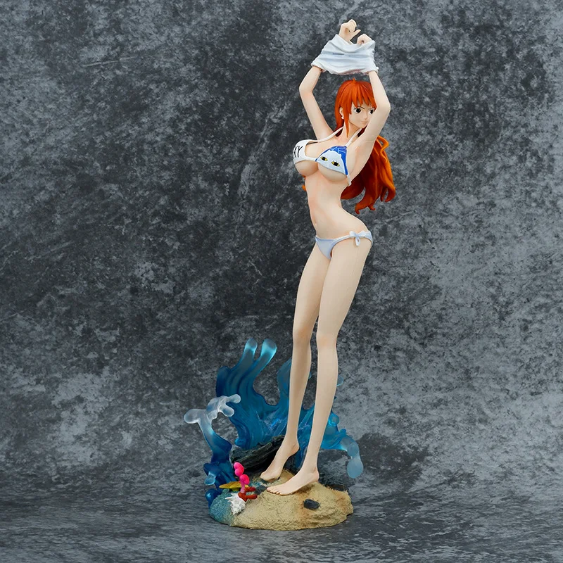 

35CM Beach Stripping Nami Swimsuit Bikini Nami Model Figure Figure PVC Model Toys anime doll toys Gift